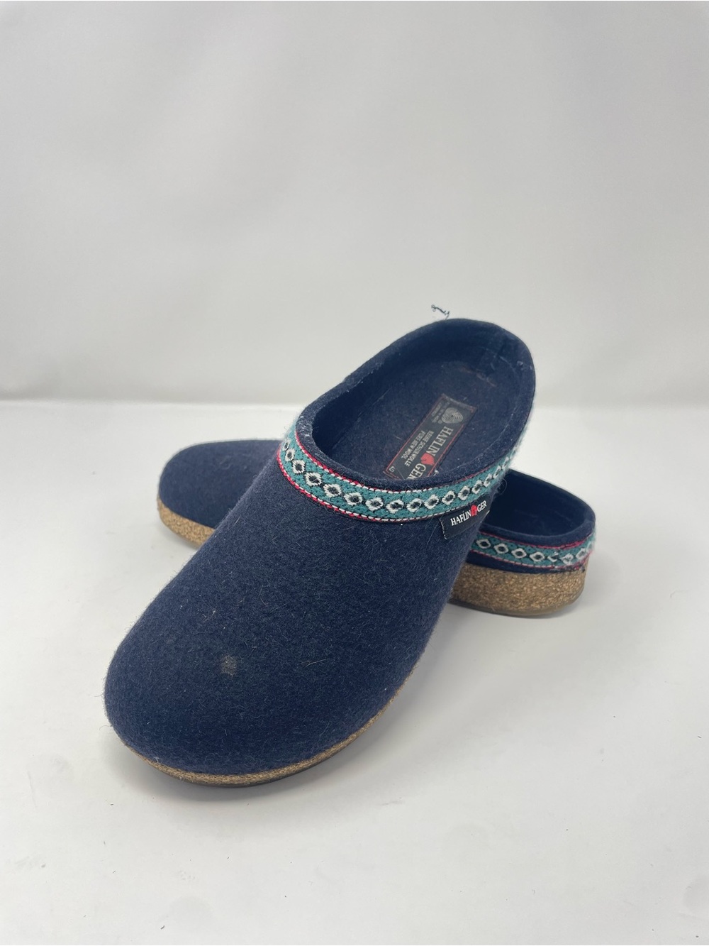 Haflinger grizzly GZ Felt Slip-On Clog navy blue EU size 40